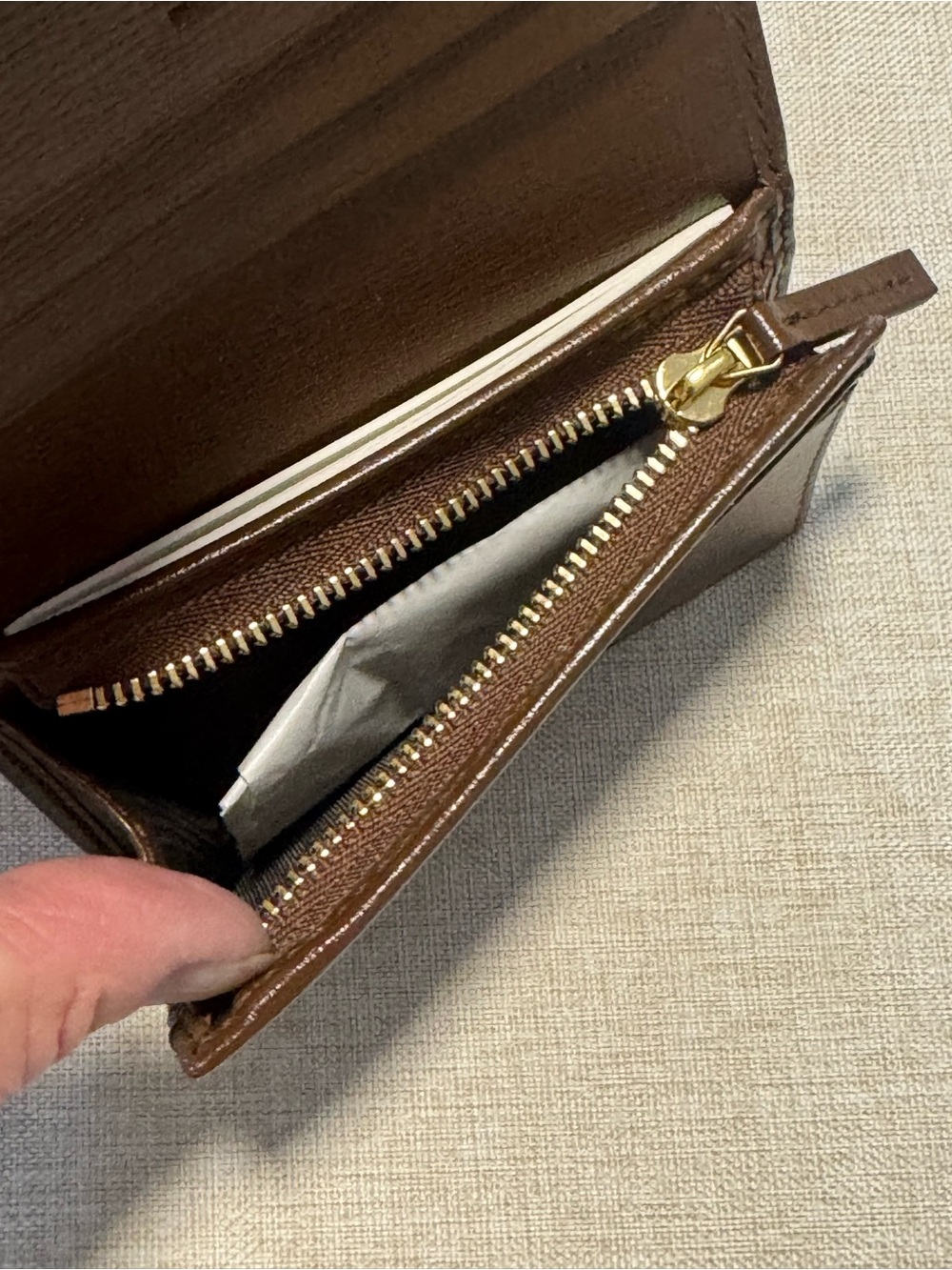 Gucci Horsebit 1955  Card Case wallet with Brown Leather & Gold Horsebit - Picture 10 of 14